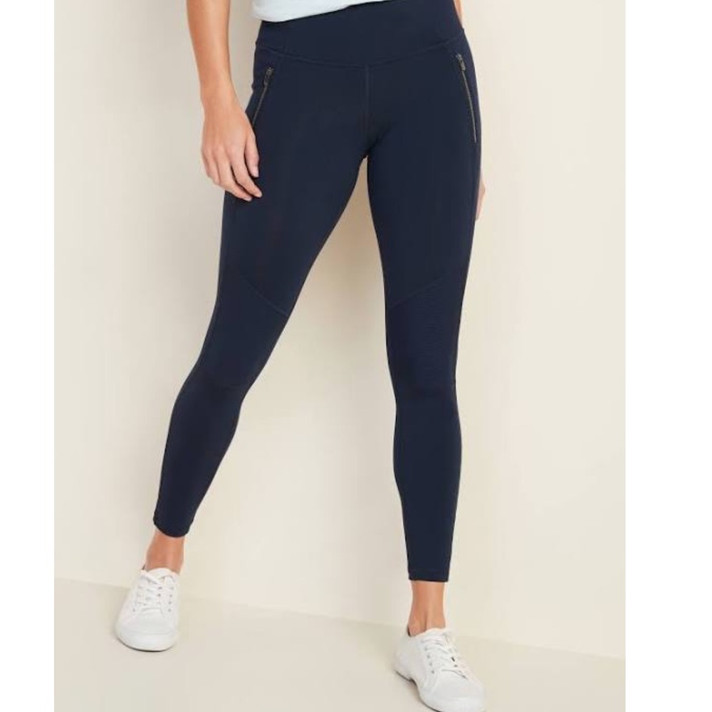 Navy high rise pocket leggings